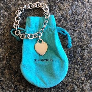 Authentic Tiffany & Co Silver Heart Tag Bracelet